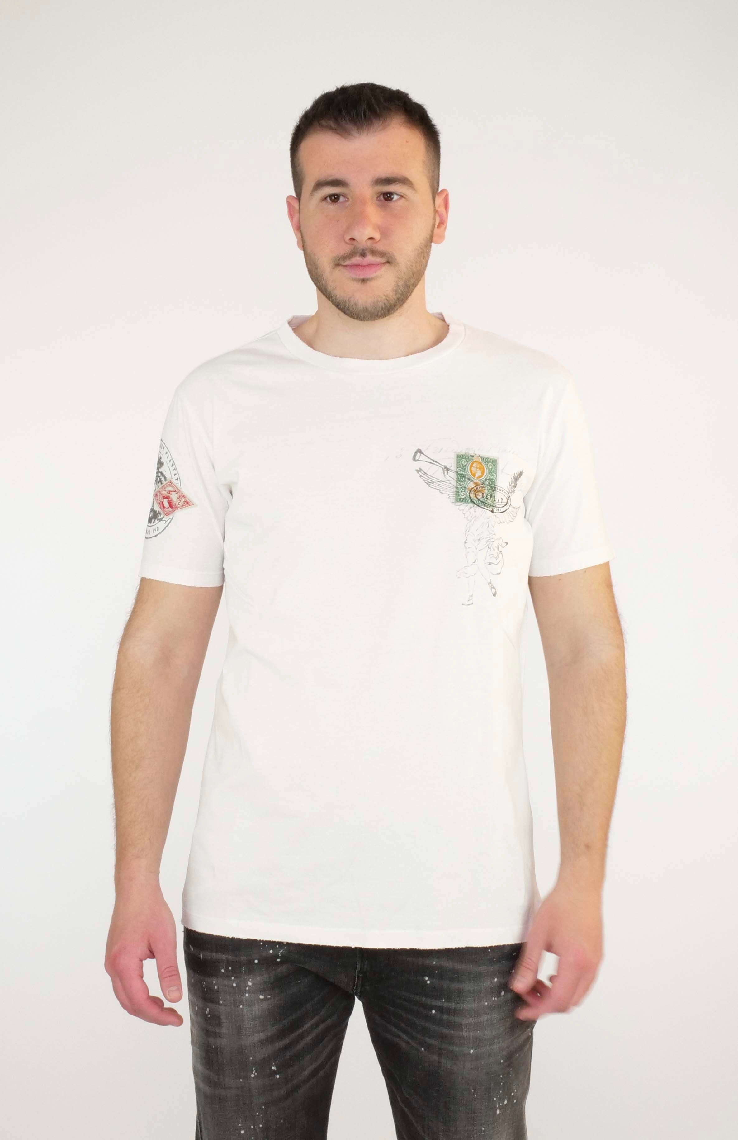 Replay printed t-shirt in white