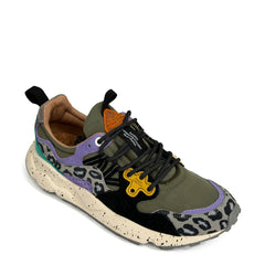 Sneaker FLOWER MOUNTAIN Yamano 3 Woman Militare/Light Green/Yellow