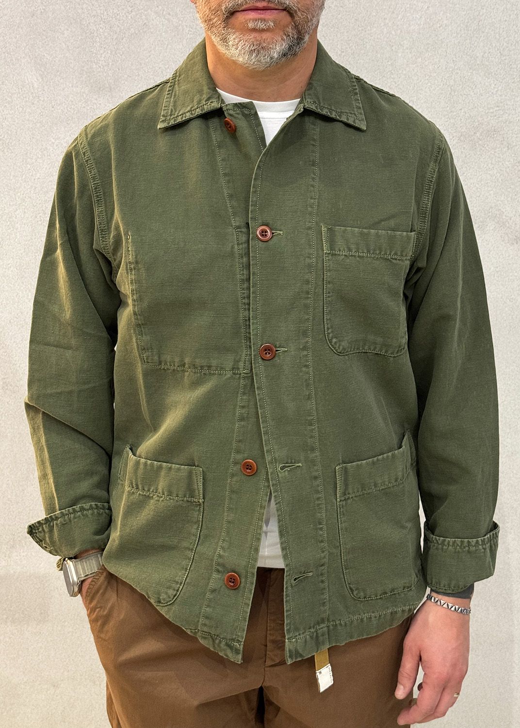 Giacca CHESAPEAKE'S Linen St. Malo - Military Green