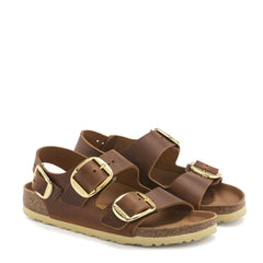 Ciabatta Birkenstock 1024067 Milano Big Buckle Cognac