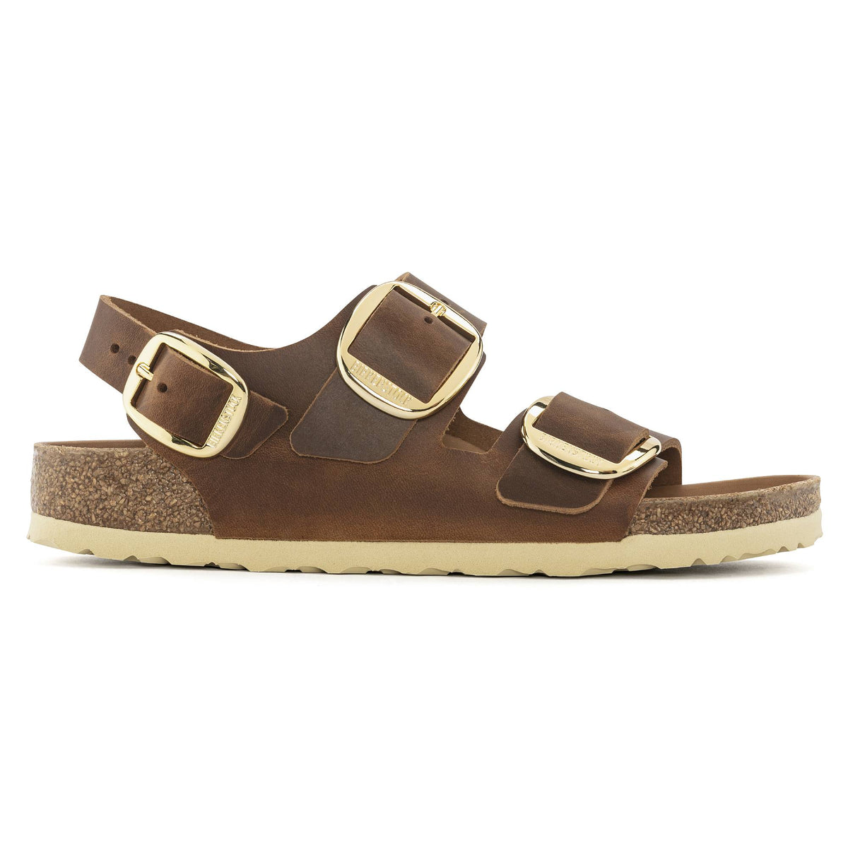 Ciabatta Birkenstock 1024067 Milano Big Buckle Cognac