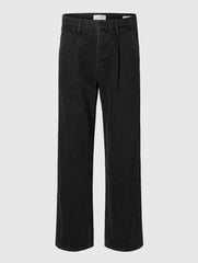 Pantalone SELECTED Loose Kobe Pleat 16094479 - Black Denim