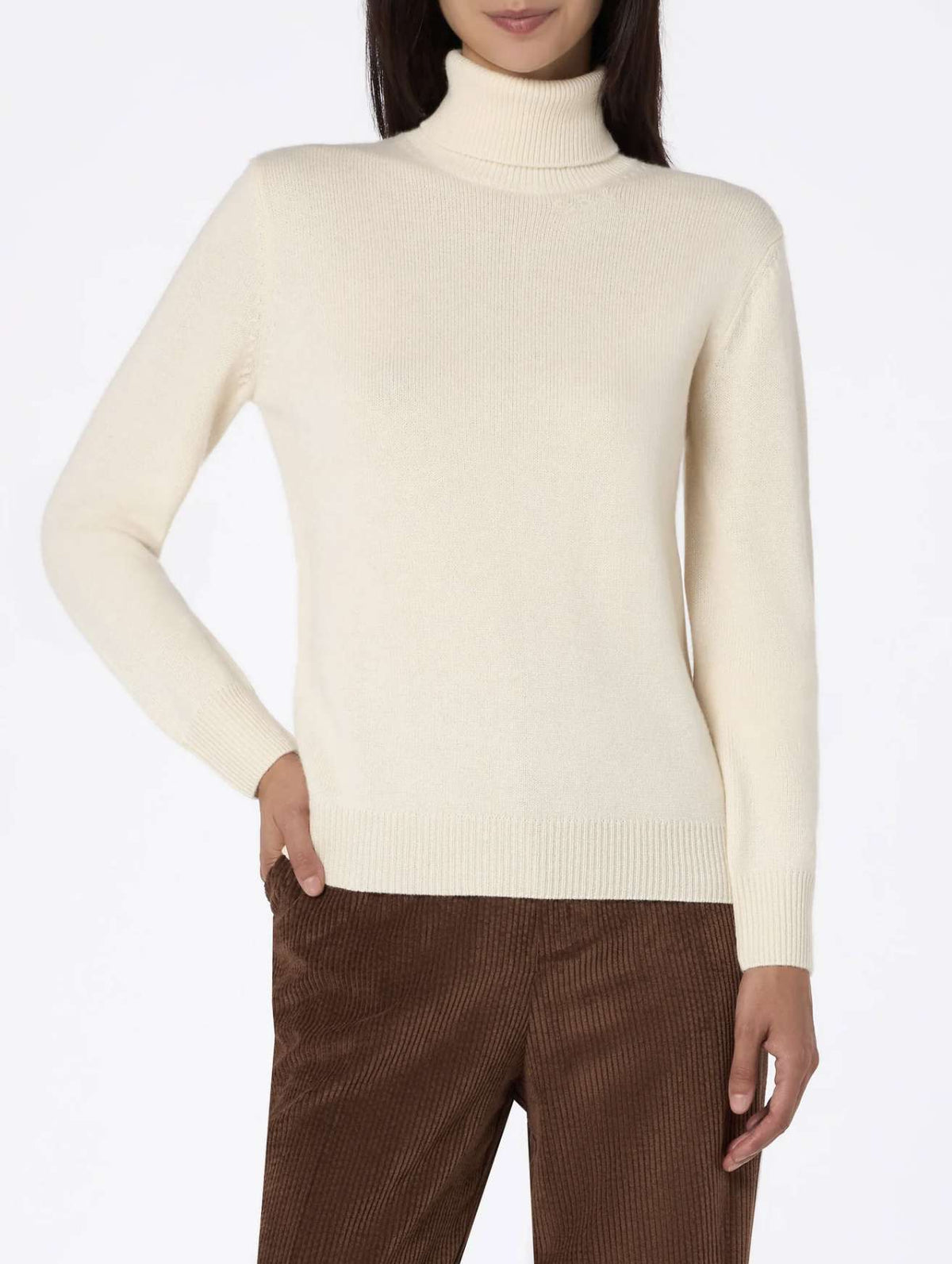 Turtle Neck Sweater SAINT BARTH Moody 00492G - White