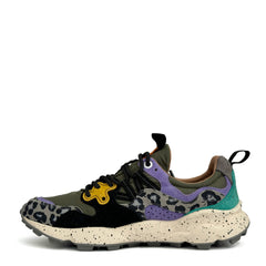 Sneaker FLOWER MOUNTAIN Yamano 3 Woman Militare/Light Green/Yellow