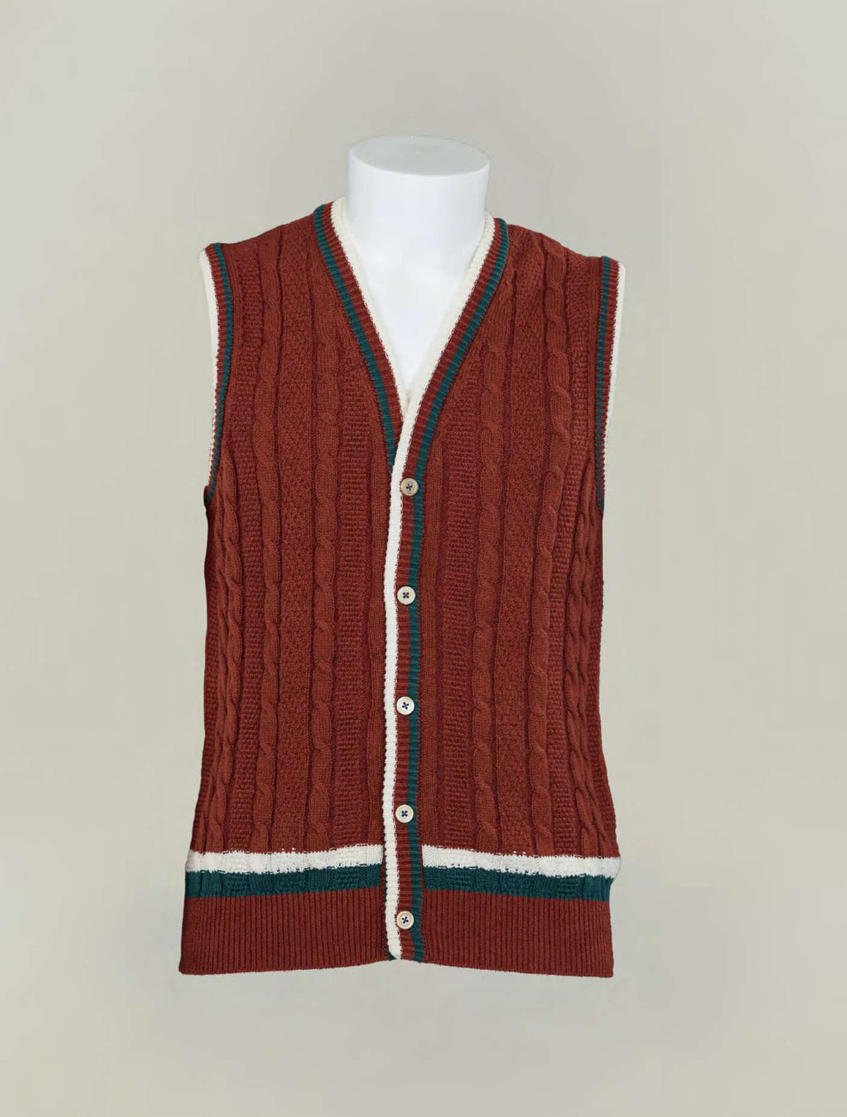 Cardigan GALLIA Rekan U0435 019 - Marrone /Verde