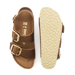 Ciabatta Birkenstock 1024067 Milano Big Buckle Cognac