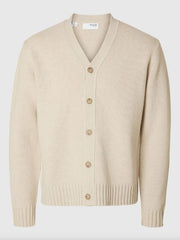 Cardigan Knit Relaxed SELECTED 16095620 - Oatmeal