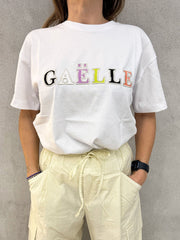 T-Shirt paricollo GAELLE PARIS GAABW04554 - Bianca