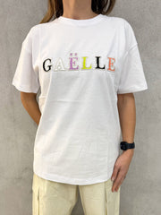 T-Shirt paricollo GAELLE PARIS GAABW04554 - Bianca