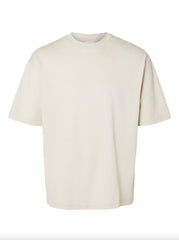 T-shirt SELECTED 16094143 - Oatmeal