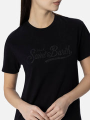 T-Shirt SAINT BARTH EMILIE 05141F - Black strass