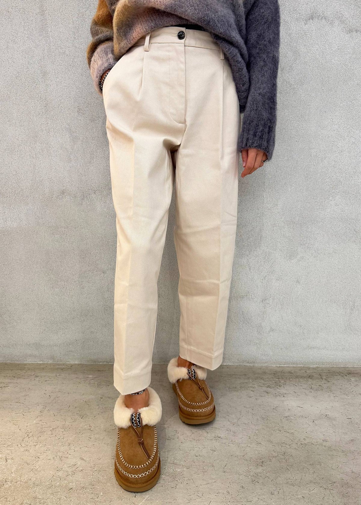 Long trousers WHITE SAND RITA 24WSD09 300 20 - Beige