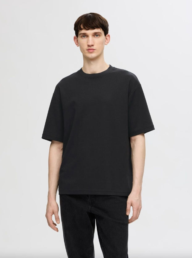 T-shirt SELECTED 16094143 - Black