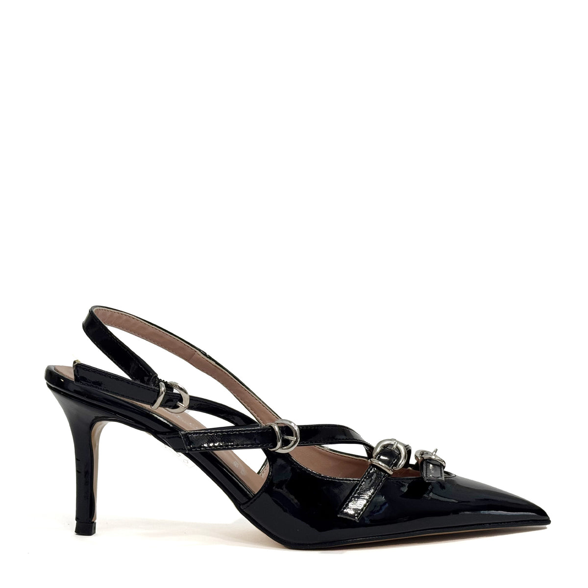 Slingback DIVINE FOLLIE 1830 Vernice Nero