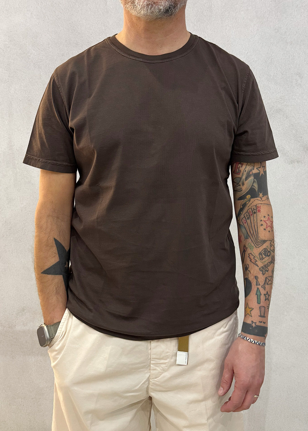 T-shirt Basic BLEEKER 1202 Jersey - Brown