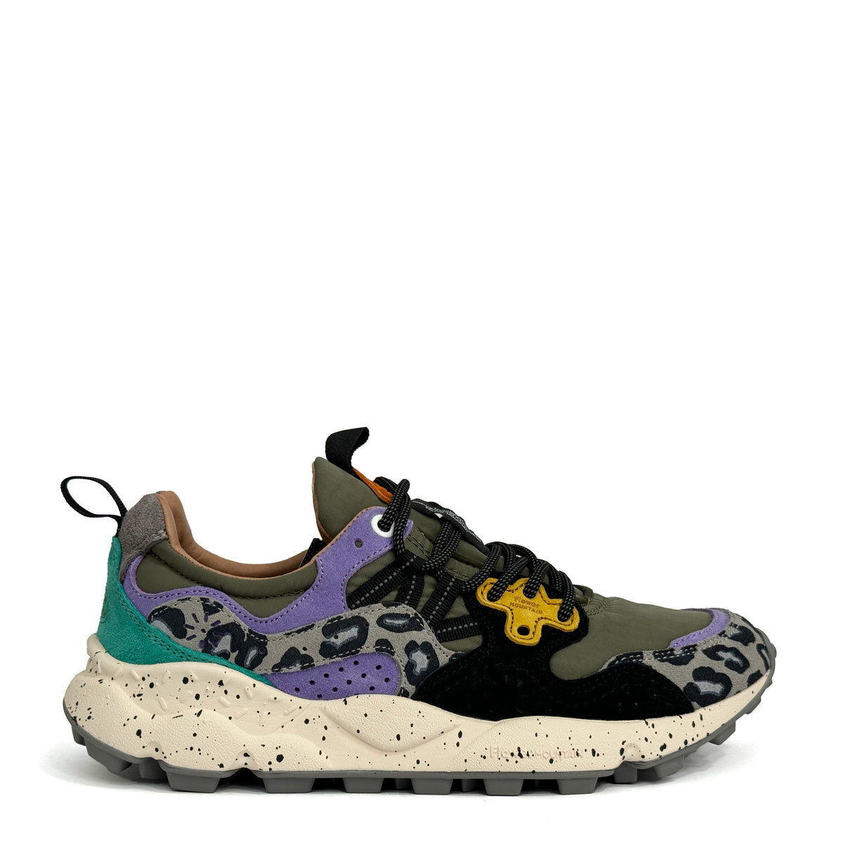 Sneaker FLOWER MOUNTAIN Yamano 3 Woman Militare/Light Green/Yellow