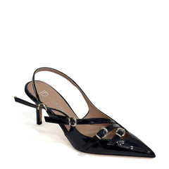 Slingback DIVINE FOLLIE 1830 Vernice Nero