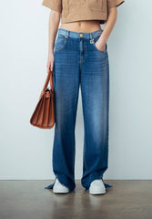 Straight trousers GAELLE PARIS GAABW00330 - Denim