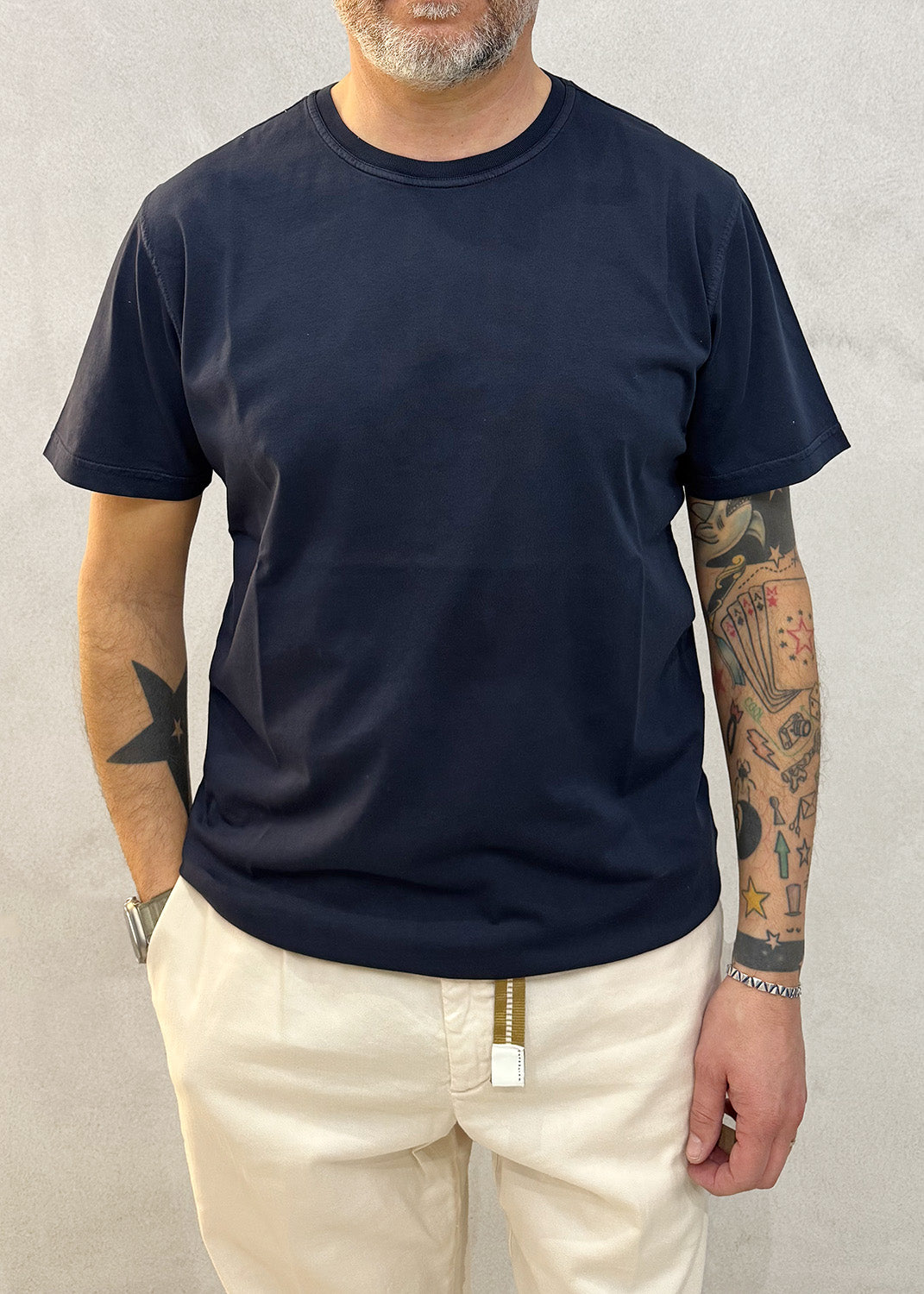 T-shirt Basic BLEEKER 1202 Jersey - Navy