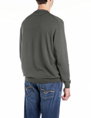 Pullover REPLAY UK4703.000.G23726. 810 - Verde militare