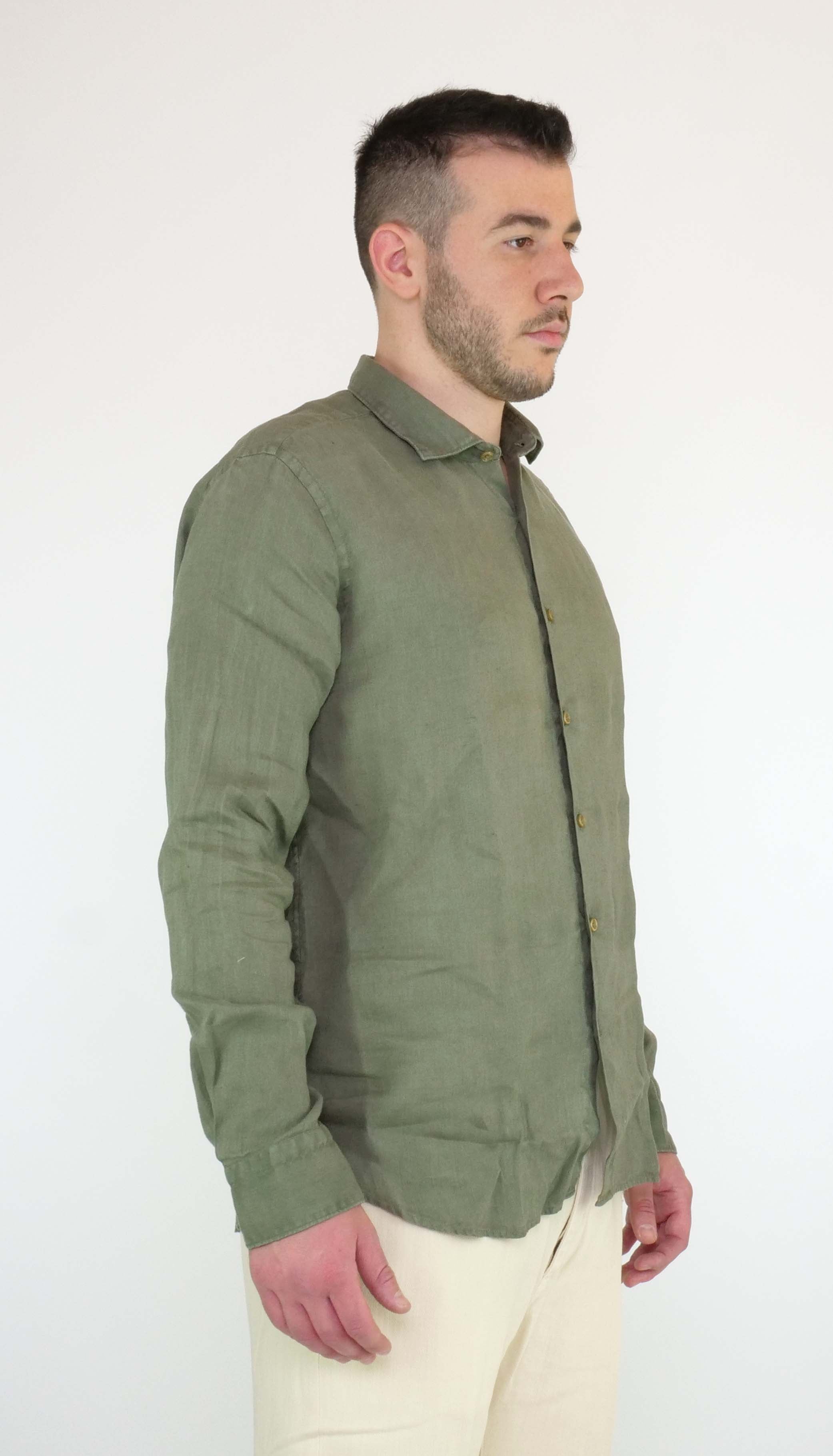 Camicia ALEA DAN40LW 1182-22 Verde Militare - Sergio Fabbri