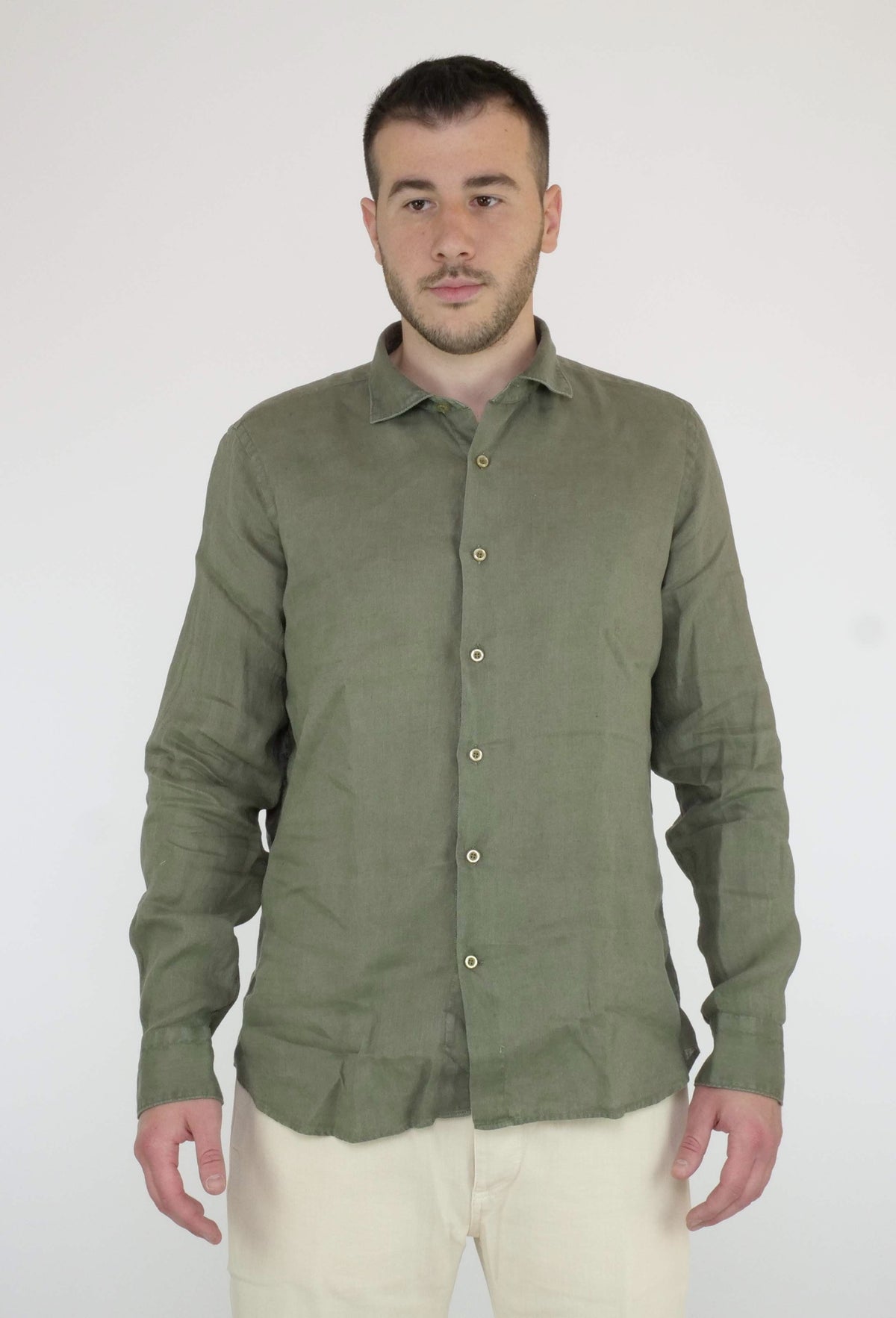 Camicia ALEA DAN40LW 1182-22 Verde Militare - Sergio Fabbri